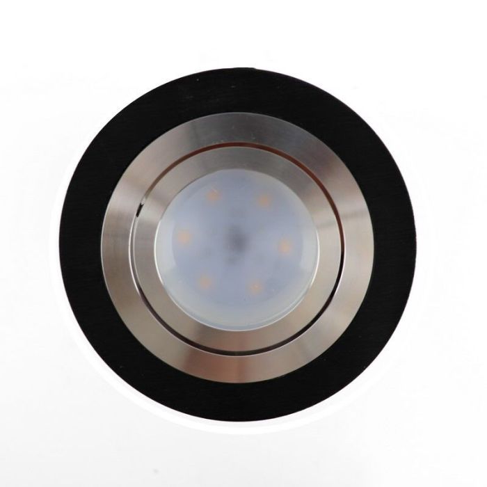 Foco empotrable negro de aluminio, Heido