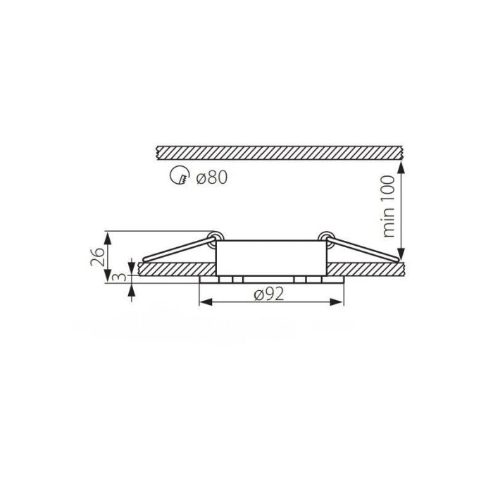 Foco empotrable negro de aluminio, Heido