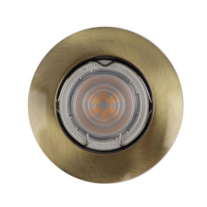 Foco empotrable bronce de aluminio, Rudo