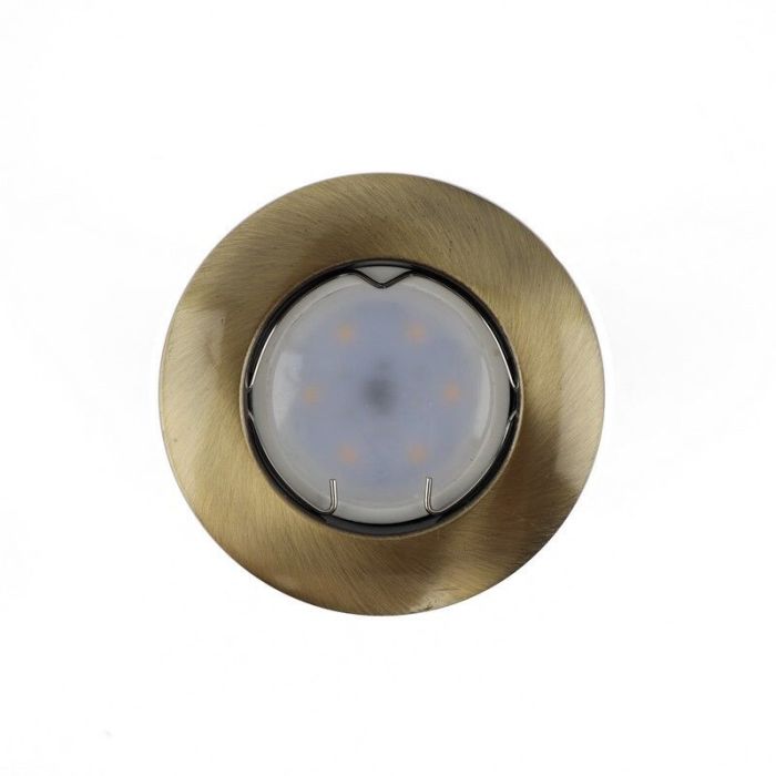Foco empotrable bronce de aluminio, Rudo
