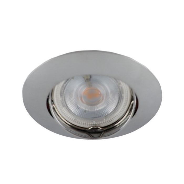 Foco empotrable cromado de aluminio, Rudo