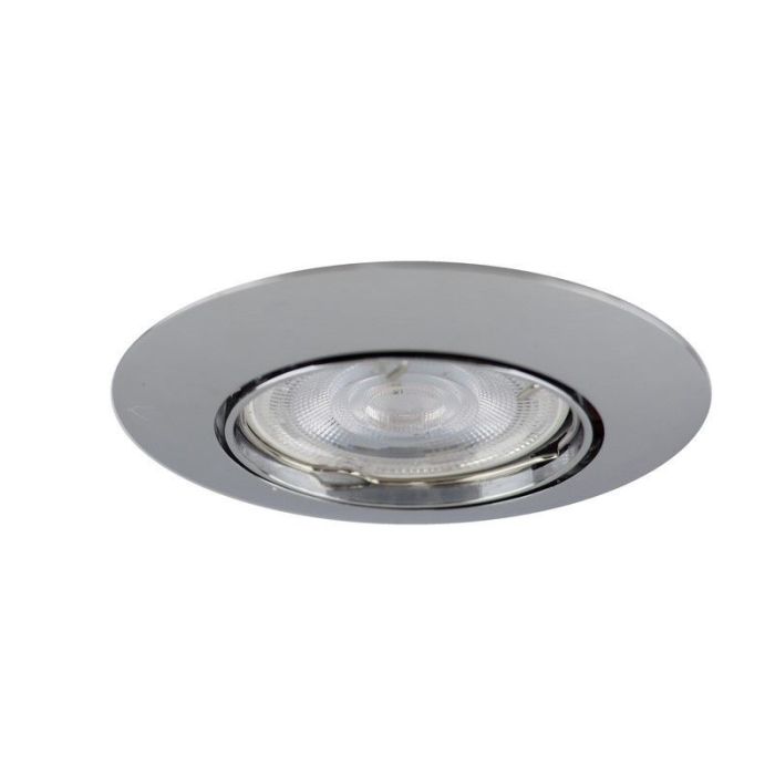 Foco empotrable cromado de aluminio, Rudo