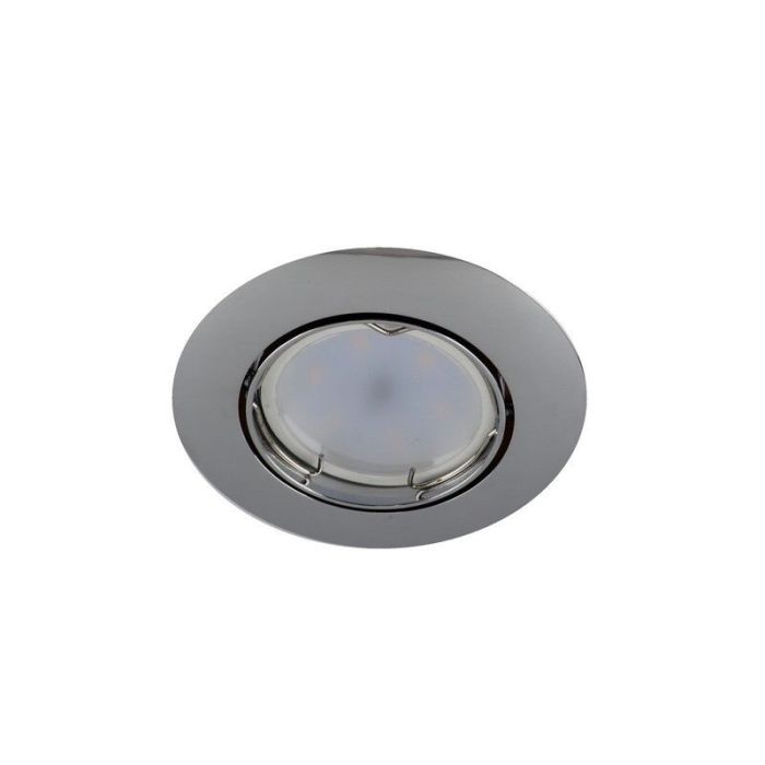 Foco empotrable cromado de aluminio, Rudo
