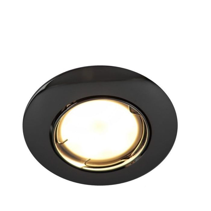 Foco empotrable cromado de aluminio, Rudo