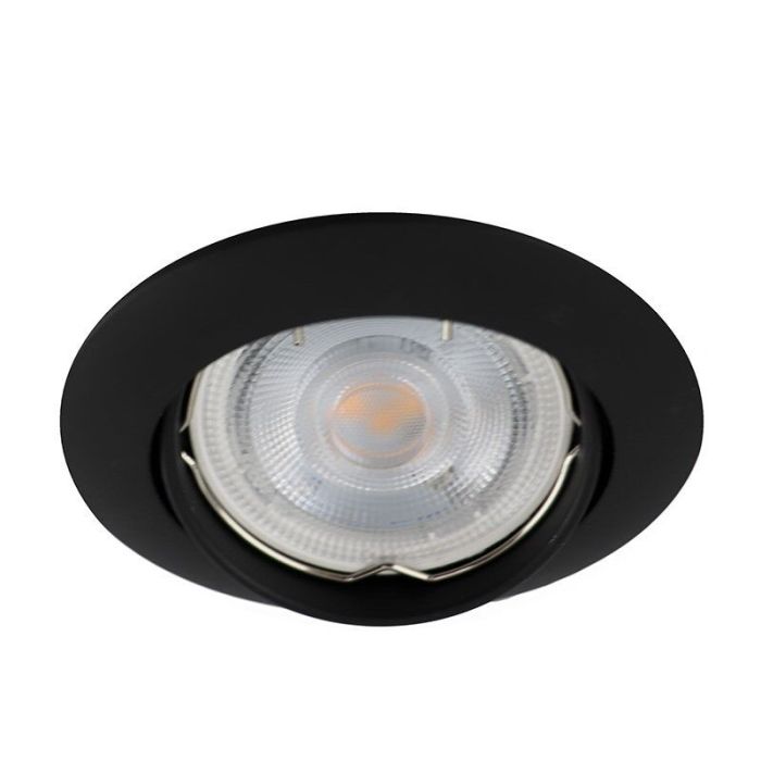 Foco empotrable negro de aluminio, Ipsi