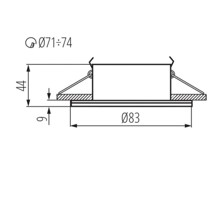 Foco empotrable baño cromado de aluminio, Pierre, IP44