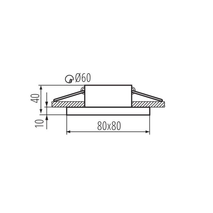 Foco empotrable baño blanco moderno, Elio, IP44