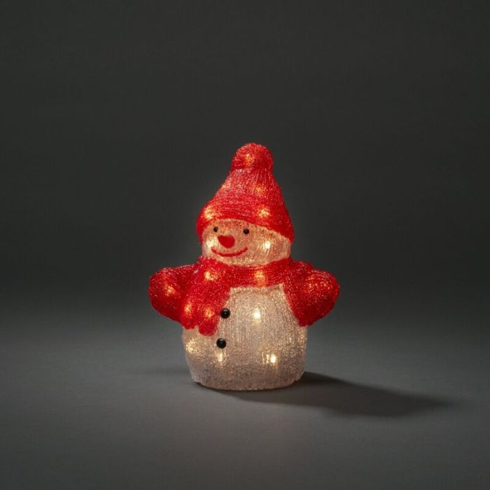 Muñeco de nieve con sombrero rojo, 22,5 cm