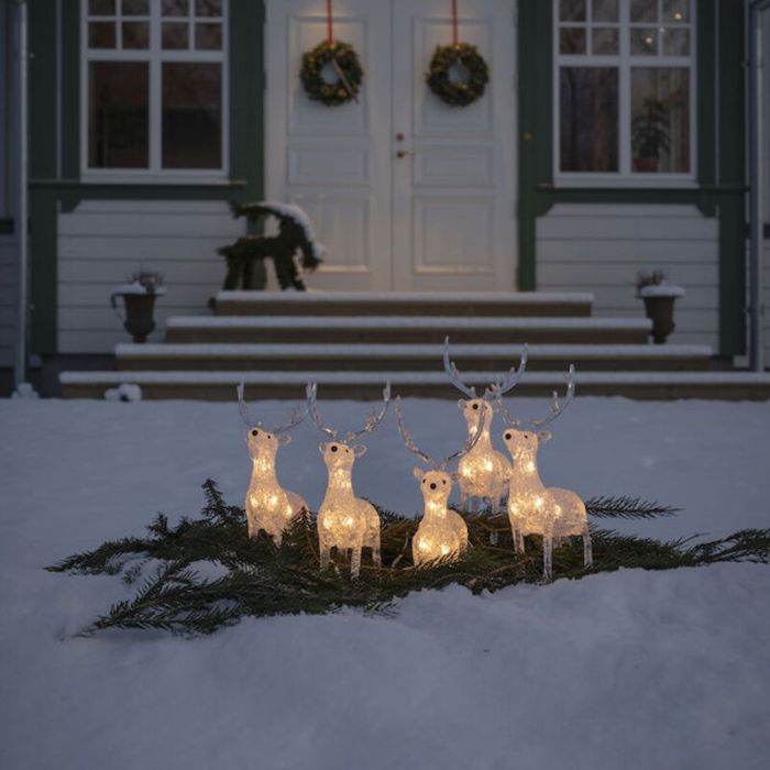 5 LED Deer, para interior y exterior
