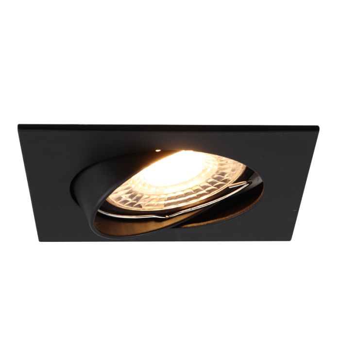 Foco empotrable negro de aluminio, Sabien