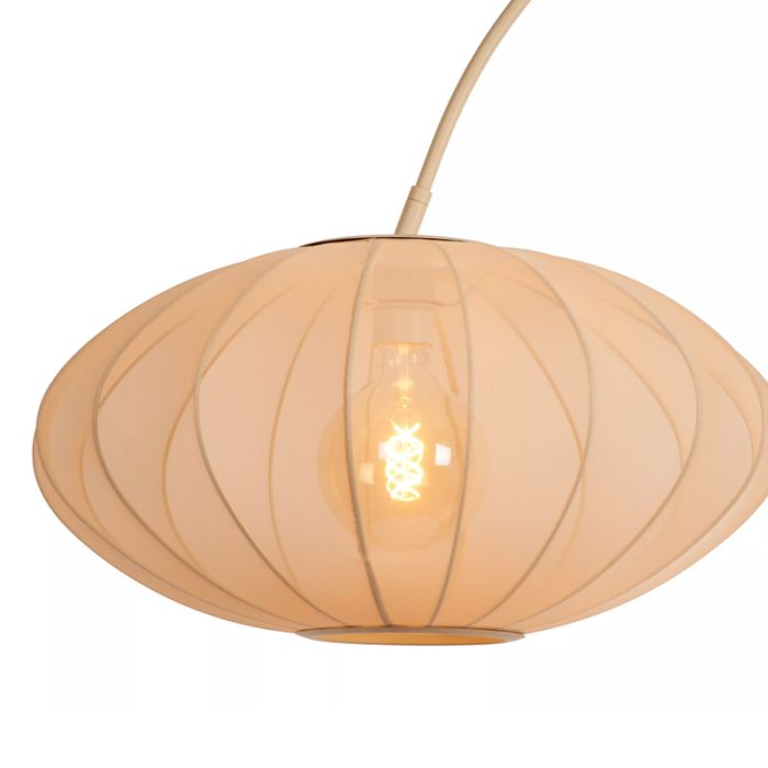 Lámpara de pie moderna beige, Corina, con interruptor