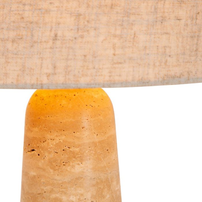 Lámpara de mesa moderna beige, Nimue, con interruptor