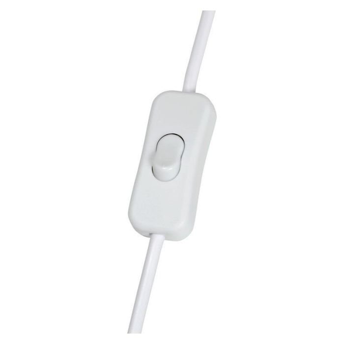 Aplique de madera blanco, Fix, con interruptor