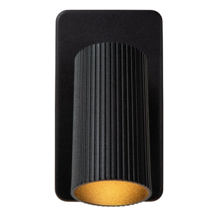 Foco de pared moderno negro, Clubs, con interruptor