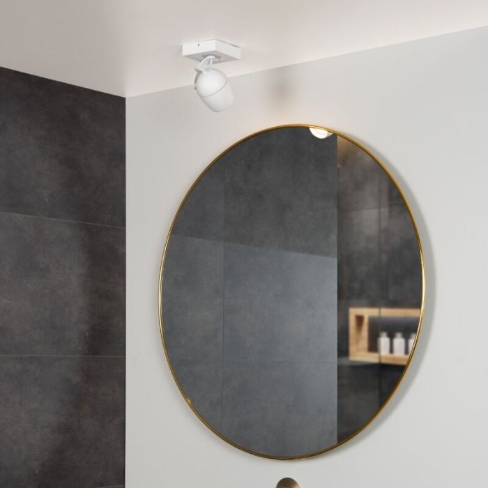 Foco techo baño moderno blanco, Preston, IP44