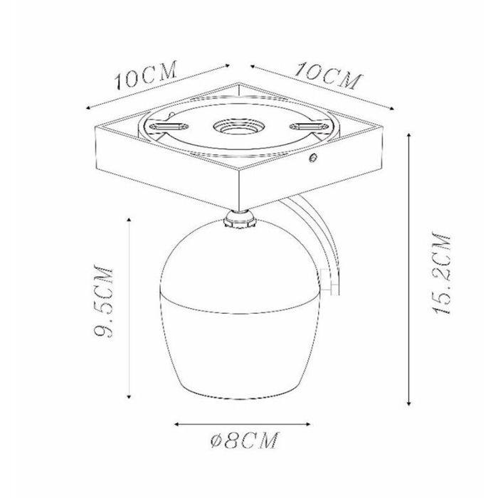 Foco techo baño moderno blanco, Preston, IP44