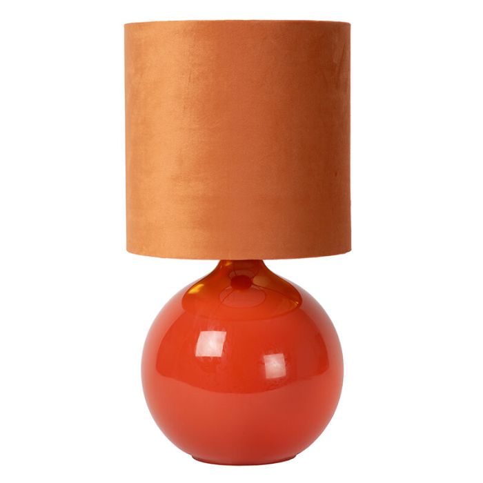 Lámpara de mesa retro naranja, Esterad, con interruptor