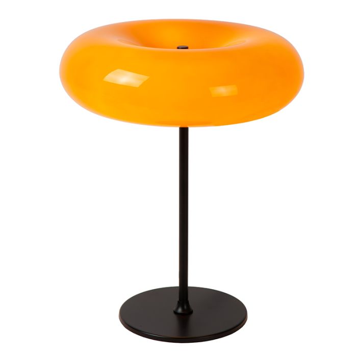 Lámpara de mesa retro naranja, Sentino, con interruptor