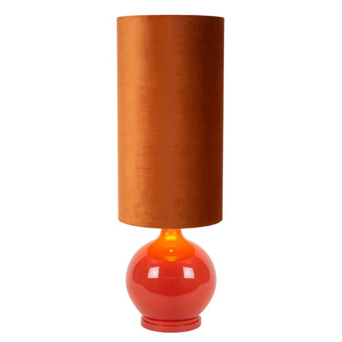Lámpara de pie retro naranja, Esterad, con interruptor
