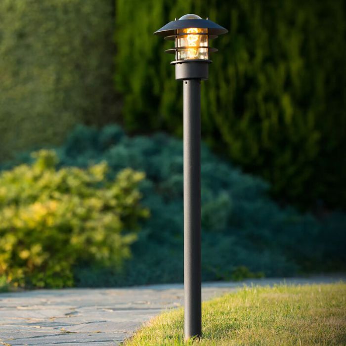 Farola moderna negra, Zico, IP44