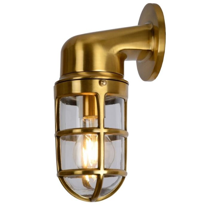 Lámpara exterior retro dorado, Dudley, IP44