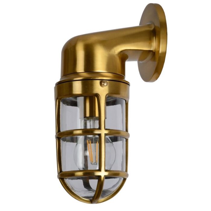 Lámpara exterior retro dorado, Dudley, IP44