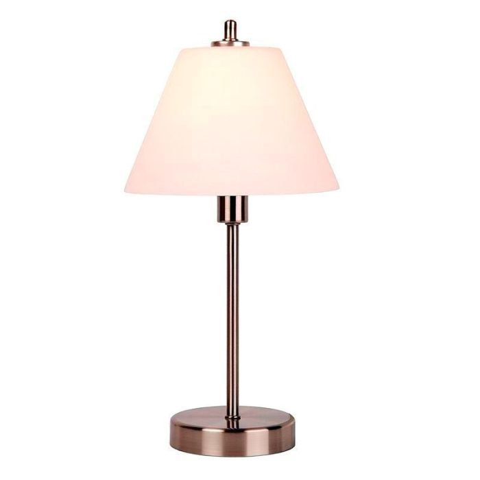 Lámpara de mesa antigua cromada, Touch, con regulador táctil