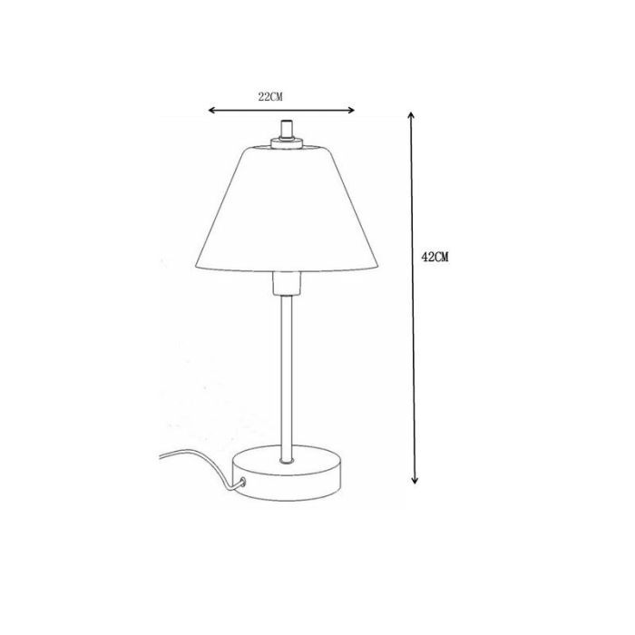 Lámpara de mesa antigua cromada, Touch, con regulador táctil