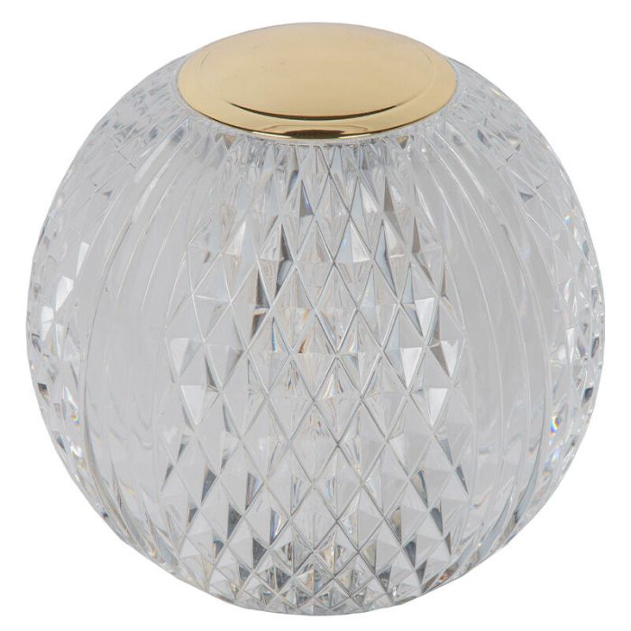 Lámpara de mesa moderna transparente, Cintra, 2W, 2700K LED, regulable en 3 pasos