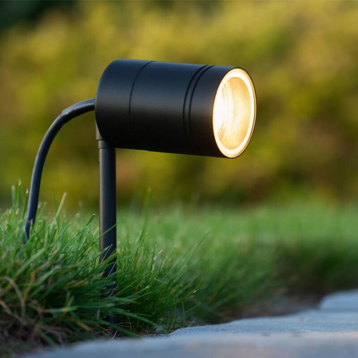 Estaca para jardín moderna negra, Arne, IP44