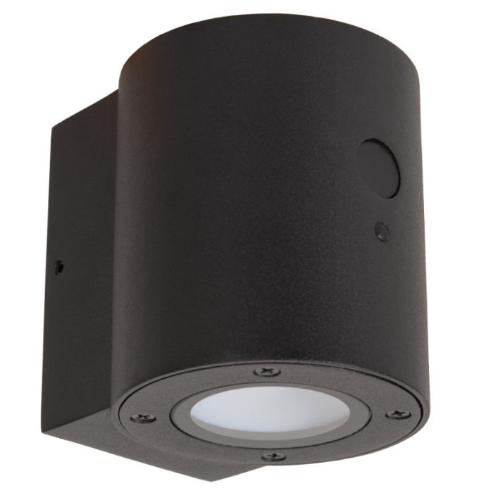 Aplique solar exterior moderno negro, Perth, 1W, 2850K LED, IP65