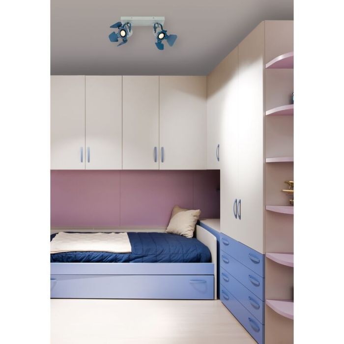 Foco de techo infantil moderno azul, Picto