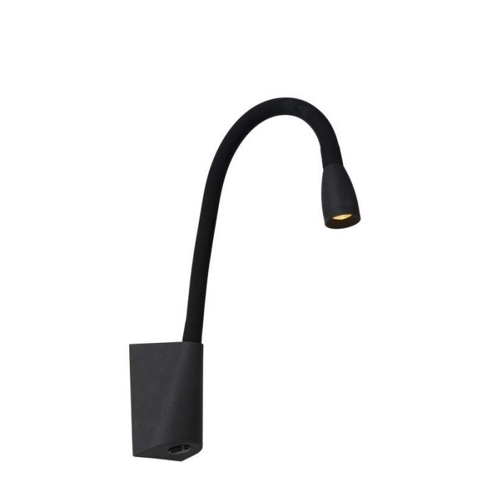 Aplique moderno negro, Galen, 3W, 3000K LED, con interruptor