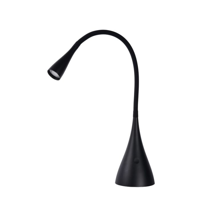 Flexo moderno negro, Zozy, 3W, 3000K LED, regulable en 3 pasos