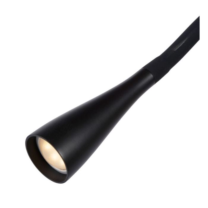 Flexo moderno negro, Zozy, 3W, 3000K LED, regulable en 3 pasos
