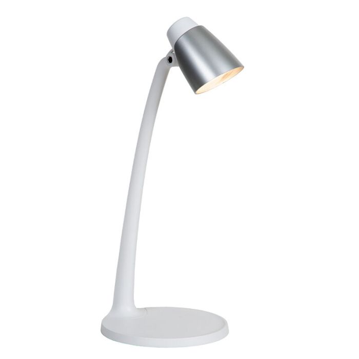 Flexo antiguo blanco, Ludo, 4,5W, 3000K LED, con interruptor