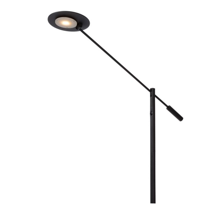 Lámpara de pie de lectura moderna negra, Anselmo, 9W, 3000K LED