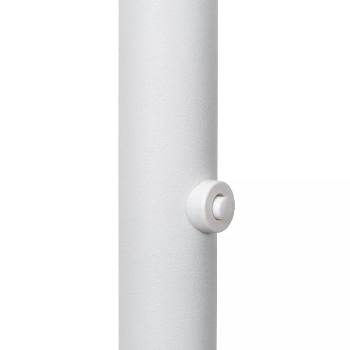 Lámpara de pie de lectura moderna blanca, Zenith, 20W, 3000K LED, con regulador táctil