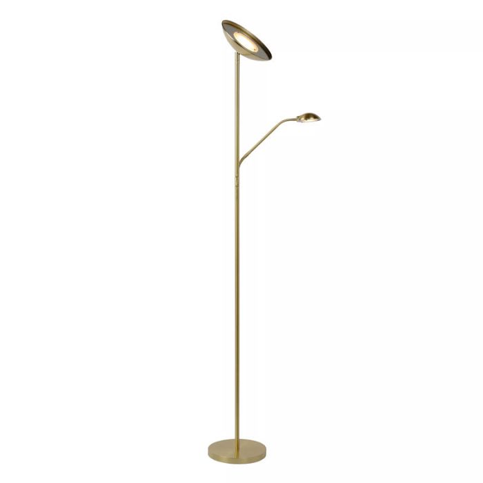 Lámpara de pie de lectura moderna dorada, Zenith, 20W, 3000K LED