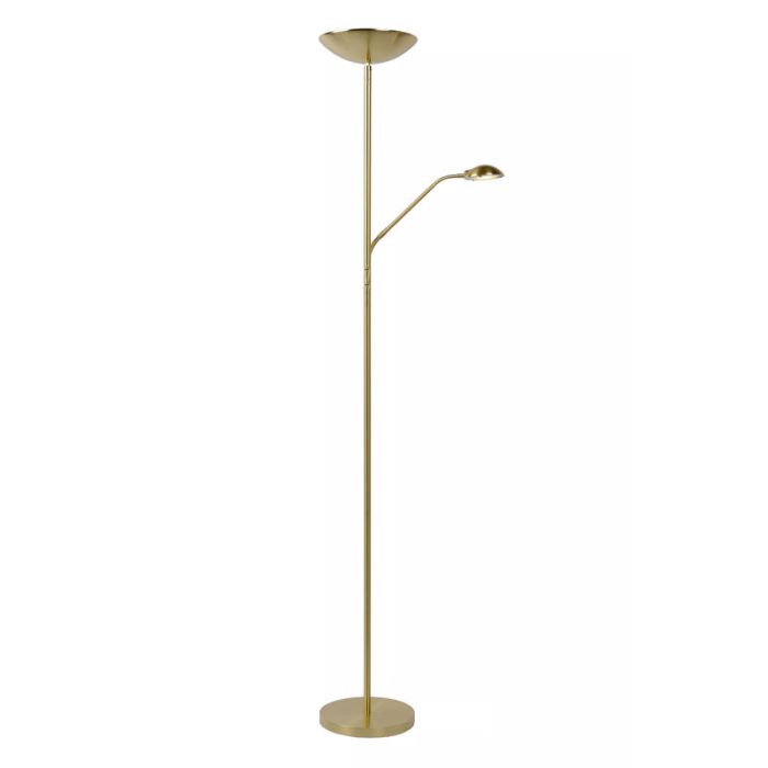 Lámpara de pie de lectura moderna dorada, Zenith, 20W, 3000K LED
