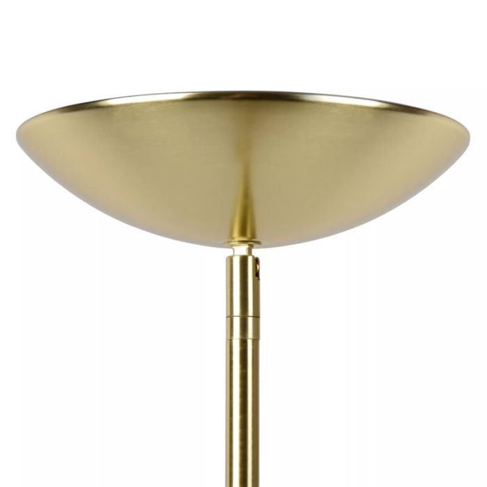 Lámpara de pie de lectura moderna dorada, Zenith, 20W, 3000K LED