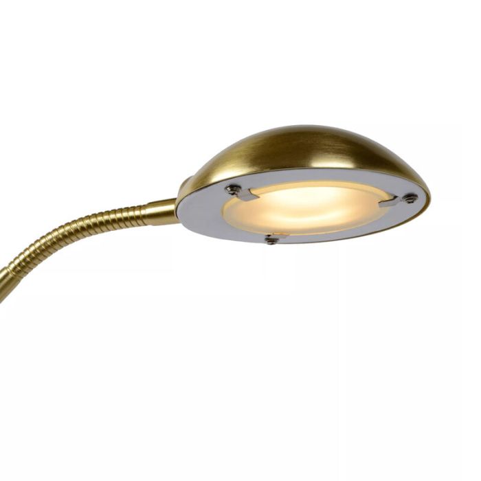 Lámpara de pie de lectura moderna dorada, Zenith, 20W, 3000K LED