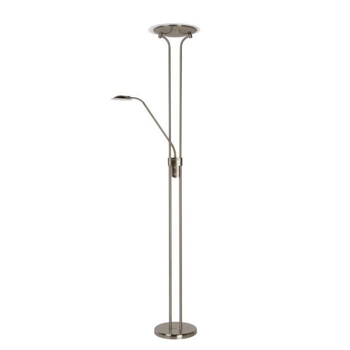 Lámpara de pie de lectura moderna cromada, Champion, 20W, 3000K LED