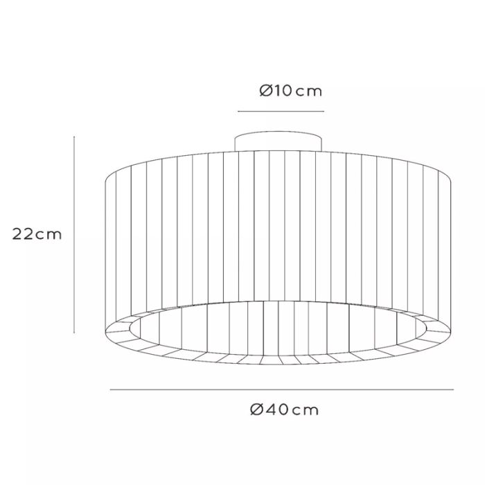 Plafón de techo moderno blanco, Fold