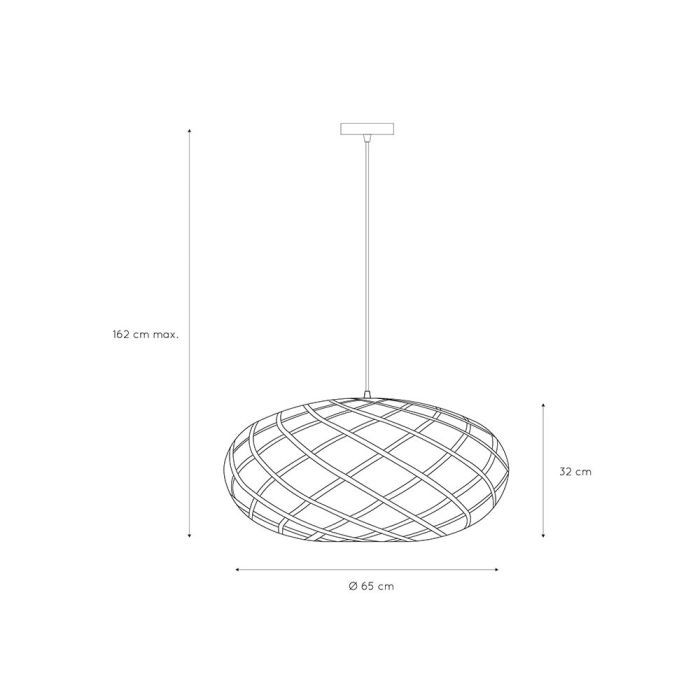 Lámpara colgante moderna dorada, Wolfram