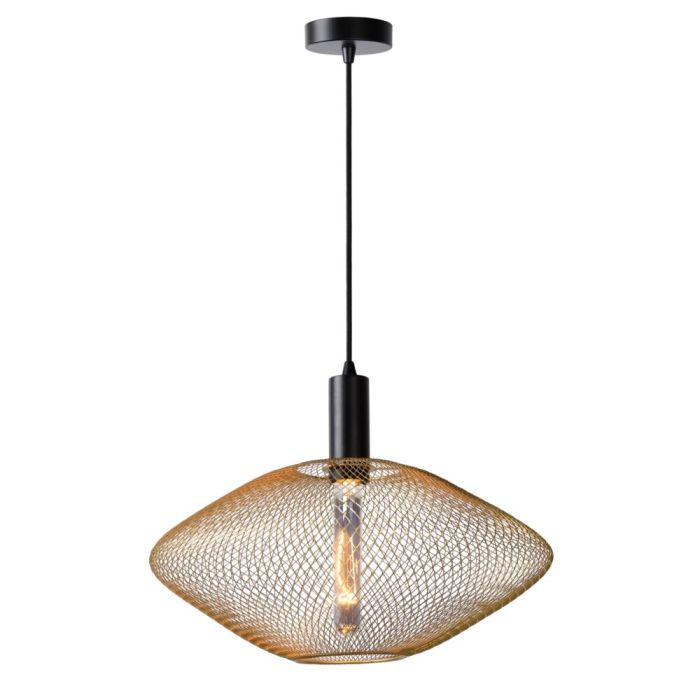 Lámpara colgante moderna dorada, Mesh