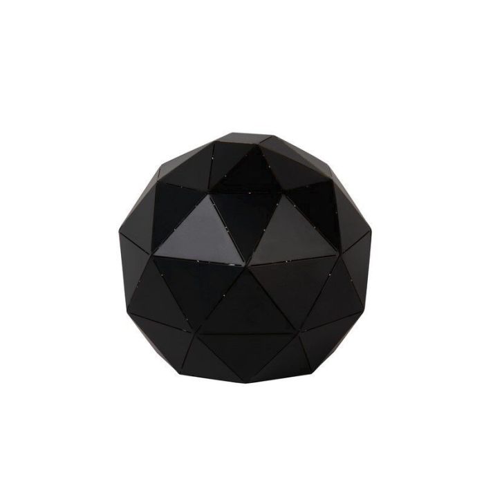 Lámpara de mesa moderna negra, Otona, con interruptor