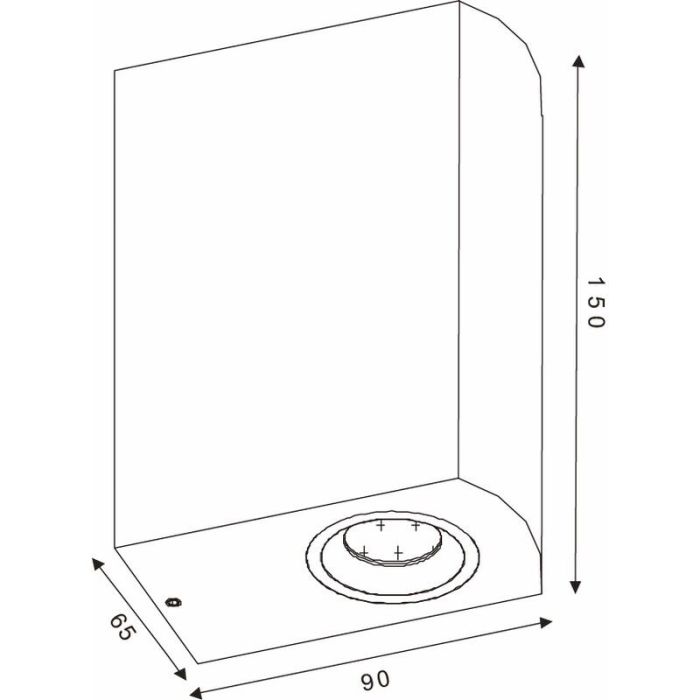 Aplique up down moderno blanco, Zora, IP44