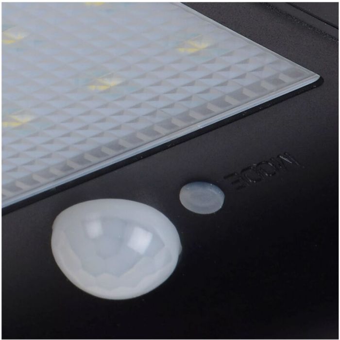 Aplique exterior con sensor de movimiento moderno negro, Basic, 3W, 2700K LED, IP44