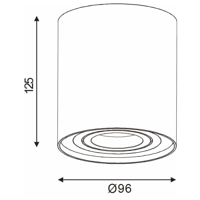 Foco de techo moderno blanco, Tube